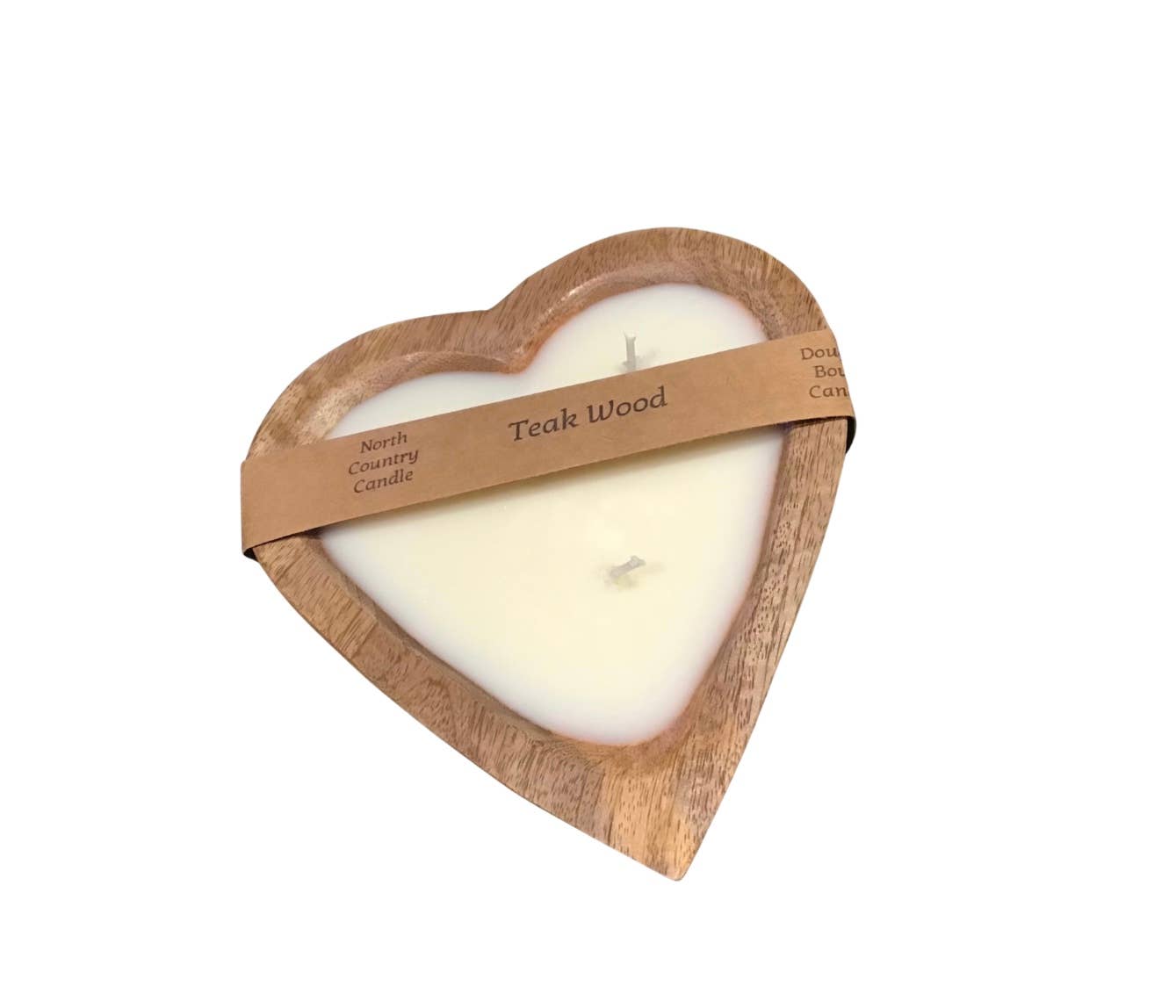 North Country Candle - Wholesale Jar/Filled Candle - Sweetheart Dough Bowl Candles - Mango Wood