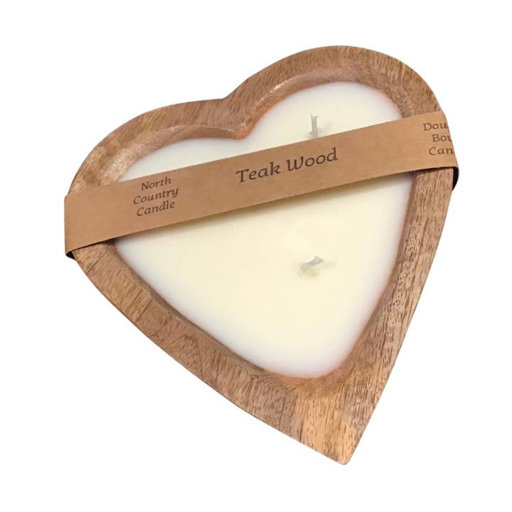 North Country Candle - Wholesale Jar/Filled Candle - Sweetheart Dough Bowl Candles - Mango Wood0