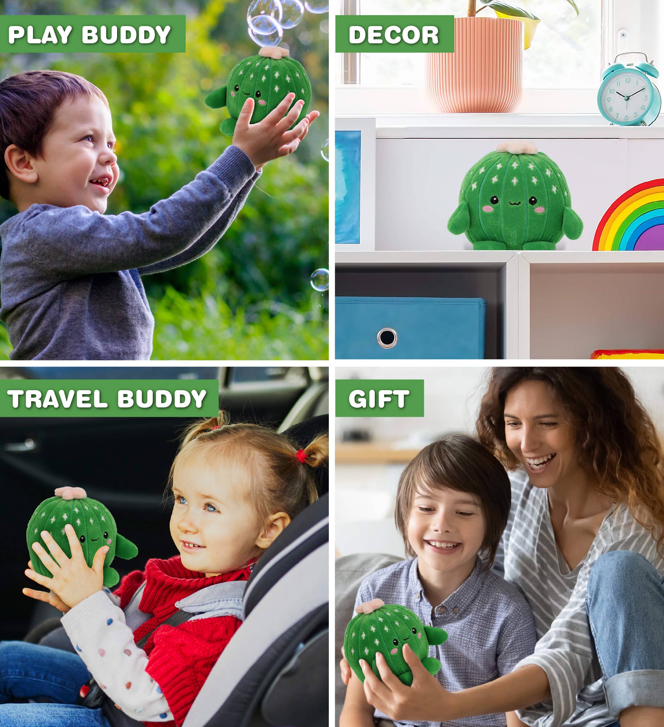 Cota Global - Wholesale Stuffed/Plush Toy - Kids & Baby - SNUG-MOOSHIES PLUSH - CACTUS 4"3