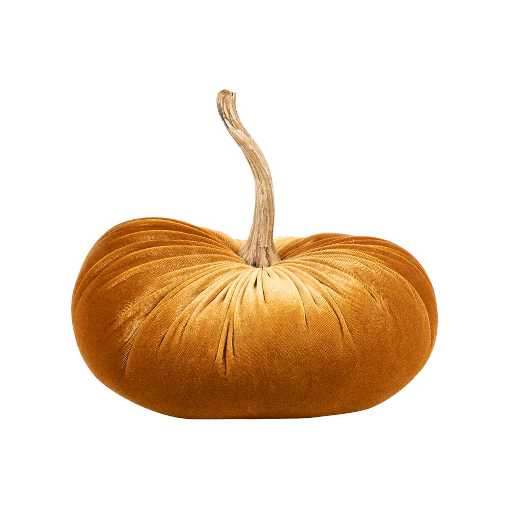 Mars & More - Brand of B Living - Wholesale Decorative Tabletop Object - decorative velvet pumpkin orange 25cm0