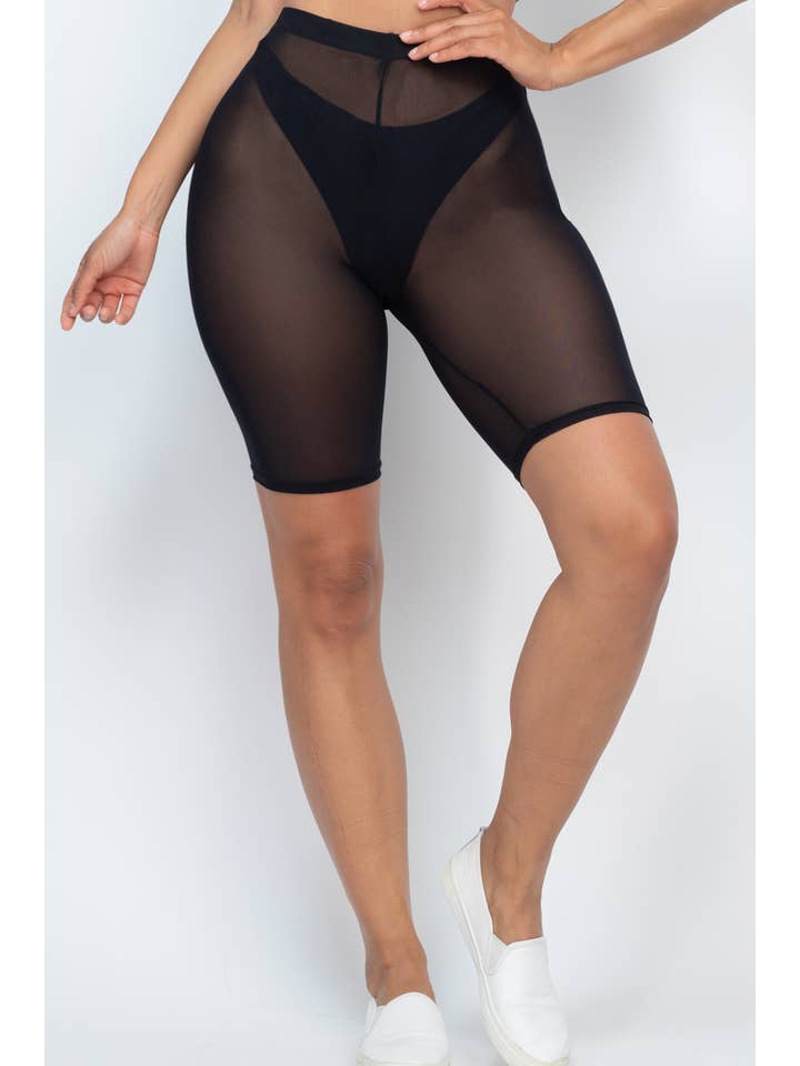 CAPELLA APPAREL - Wholesale Athletic Shorts - Women's - Mesh Biker Shorts1