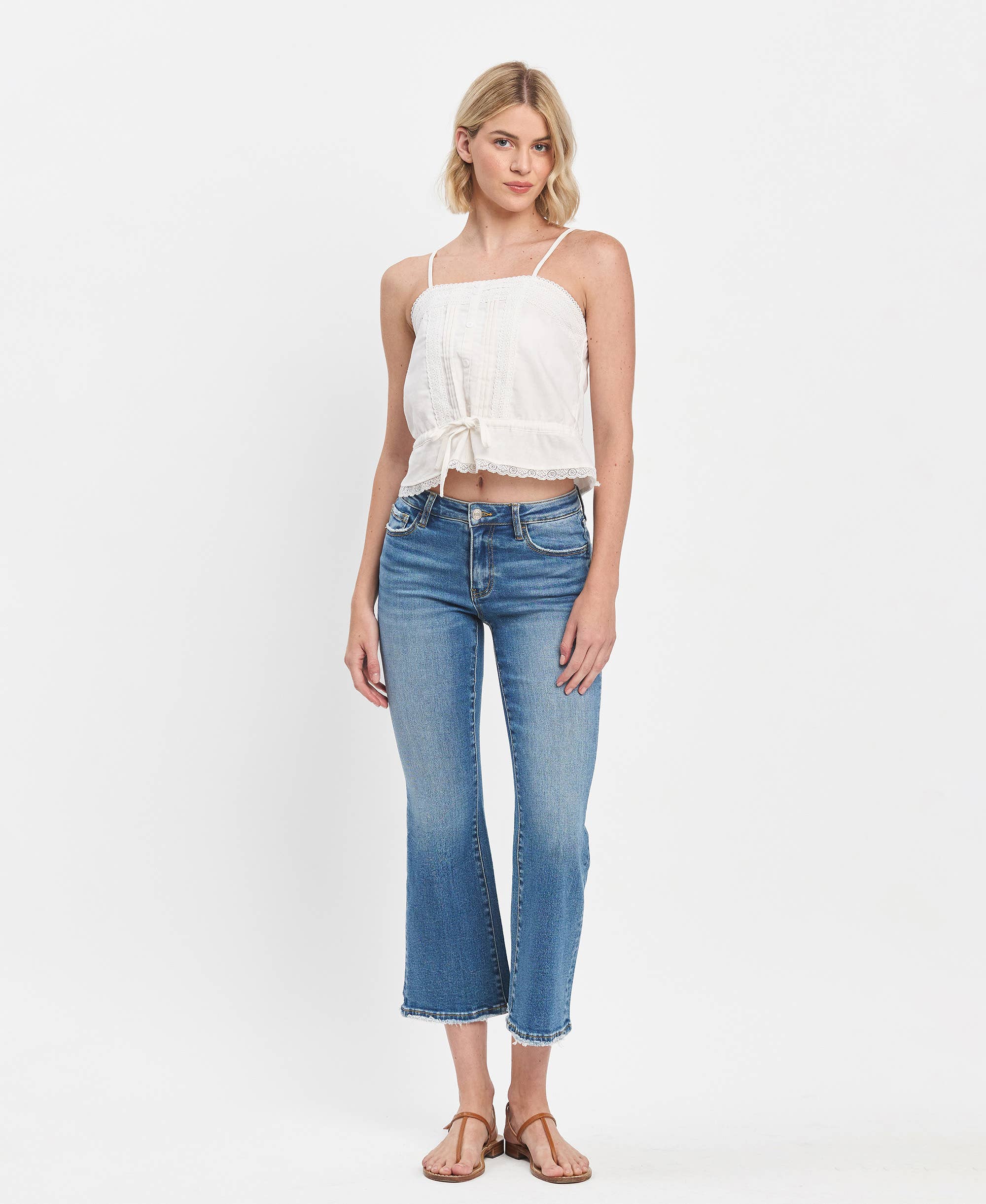 SALUTARY MID RISE KICK FLARE JEANS LV1410 for wholesale on Faire8