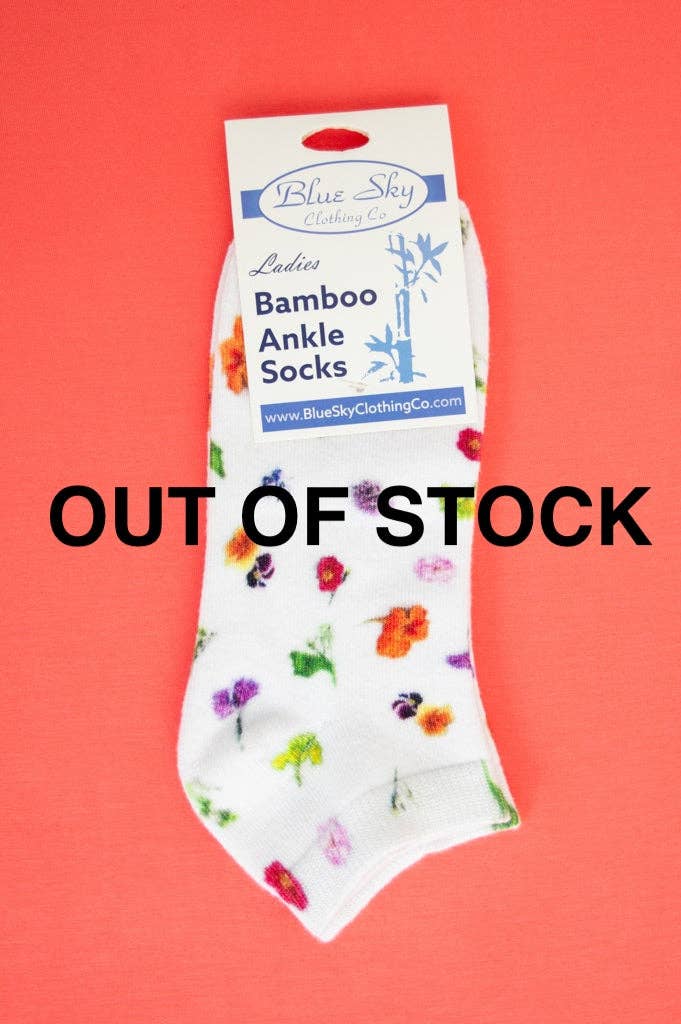 Blue Sky Clothing Co LLC - Wholesale Socks - Women's - Ladies Ankle Bamboo Socks, Assorted Prints5