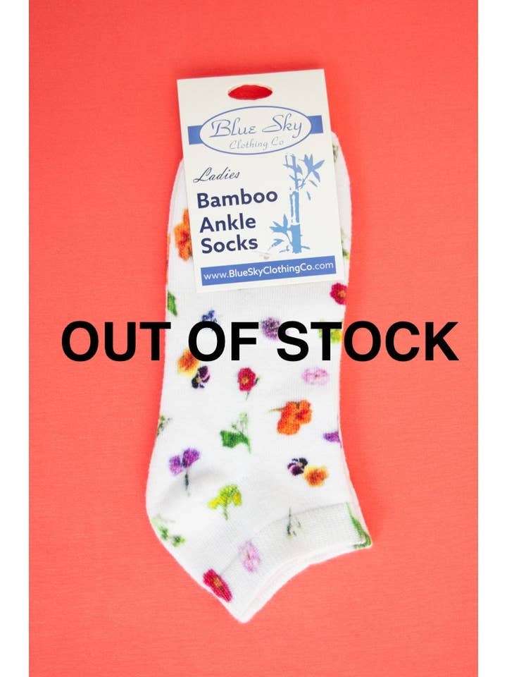 Blue Sky Clothing Co LLC - Wholesale Socks - Women's - Ladies Ankle Bamboo Socks, Assorted Prints5