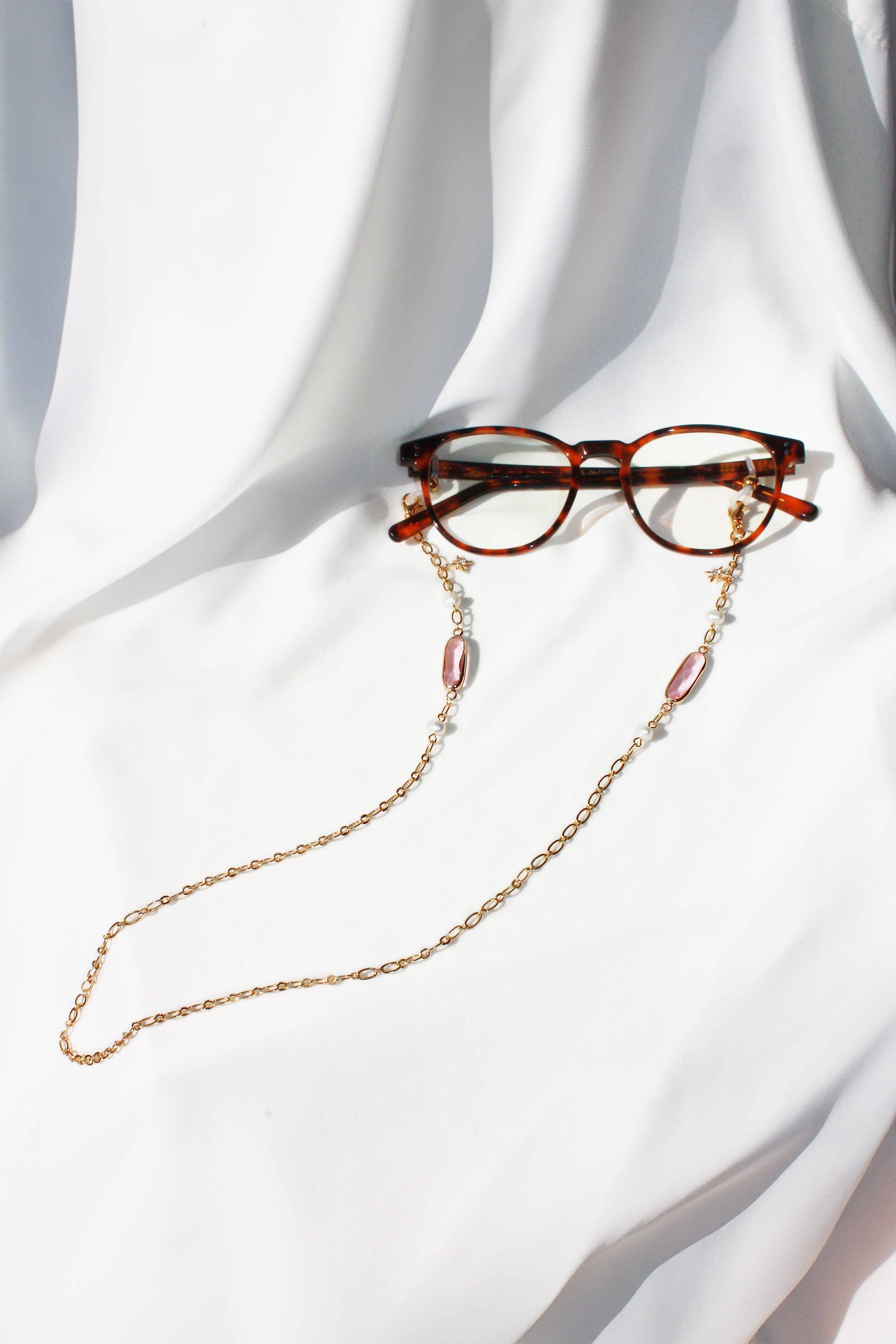 Zebber Handmade - Wholesale Suncatcher - Pearl Suncatcher Glasses Chain with April Birthstone2