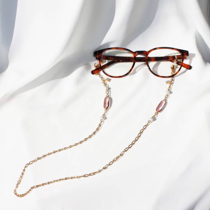 Zebber Handmade - Wholesale Suncatcher - Pearl Suncatcher Glasses Chain with April Birthstone2