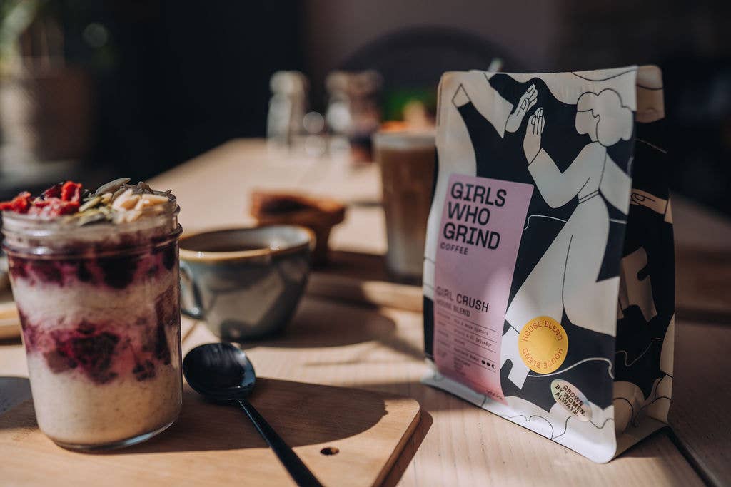 Girls Who Grind Coffee - Wholesale Ground Coffee - Coffee Beans, Girl Crush, houseblend coffee.9