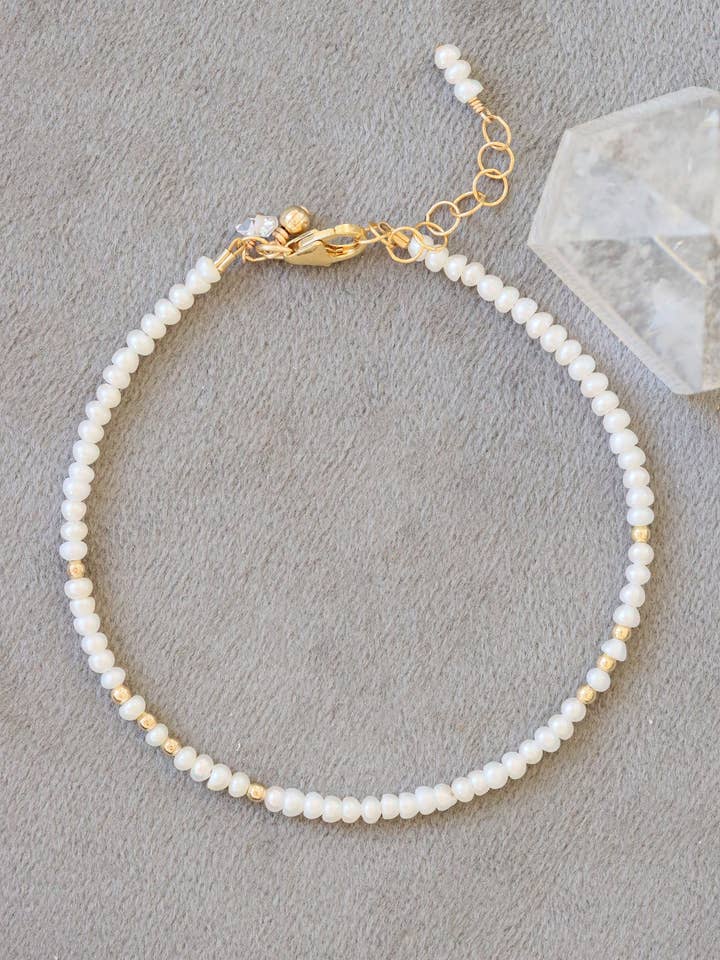 Pearl Charm Bracelet for wholesale by Mickey Lynn