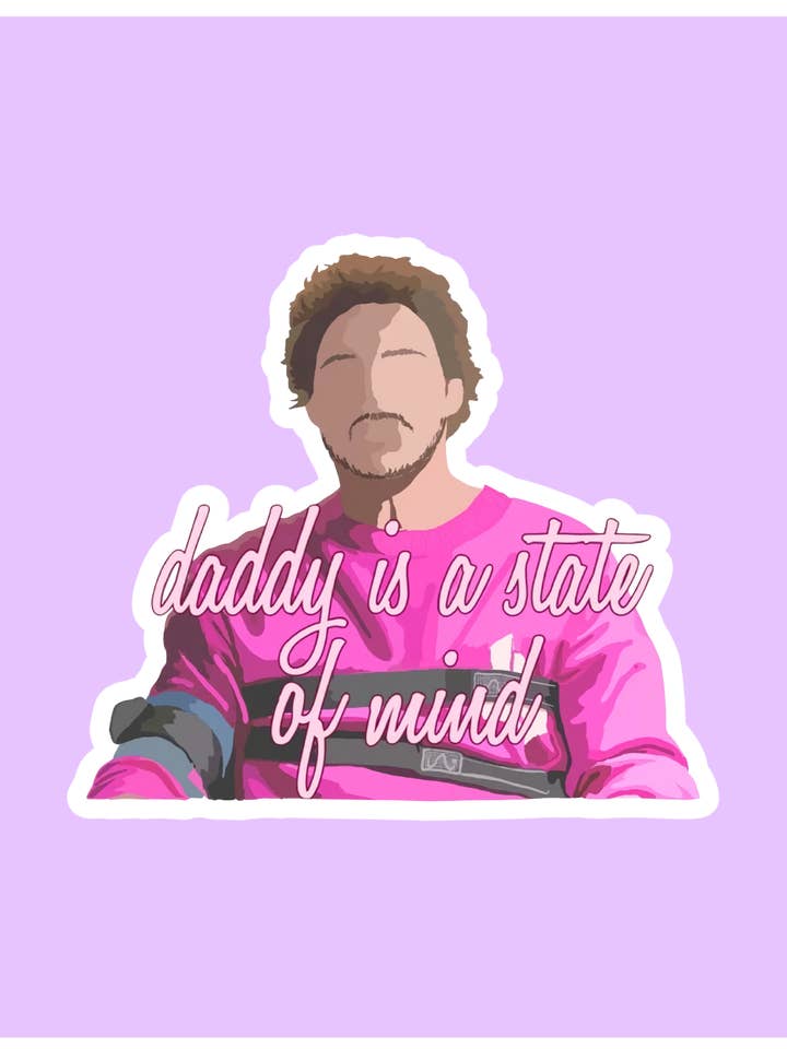 Pedro Pascal Daddy is a state of mind Sticker for wholesale by Shadows of Sunshine