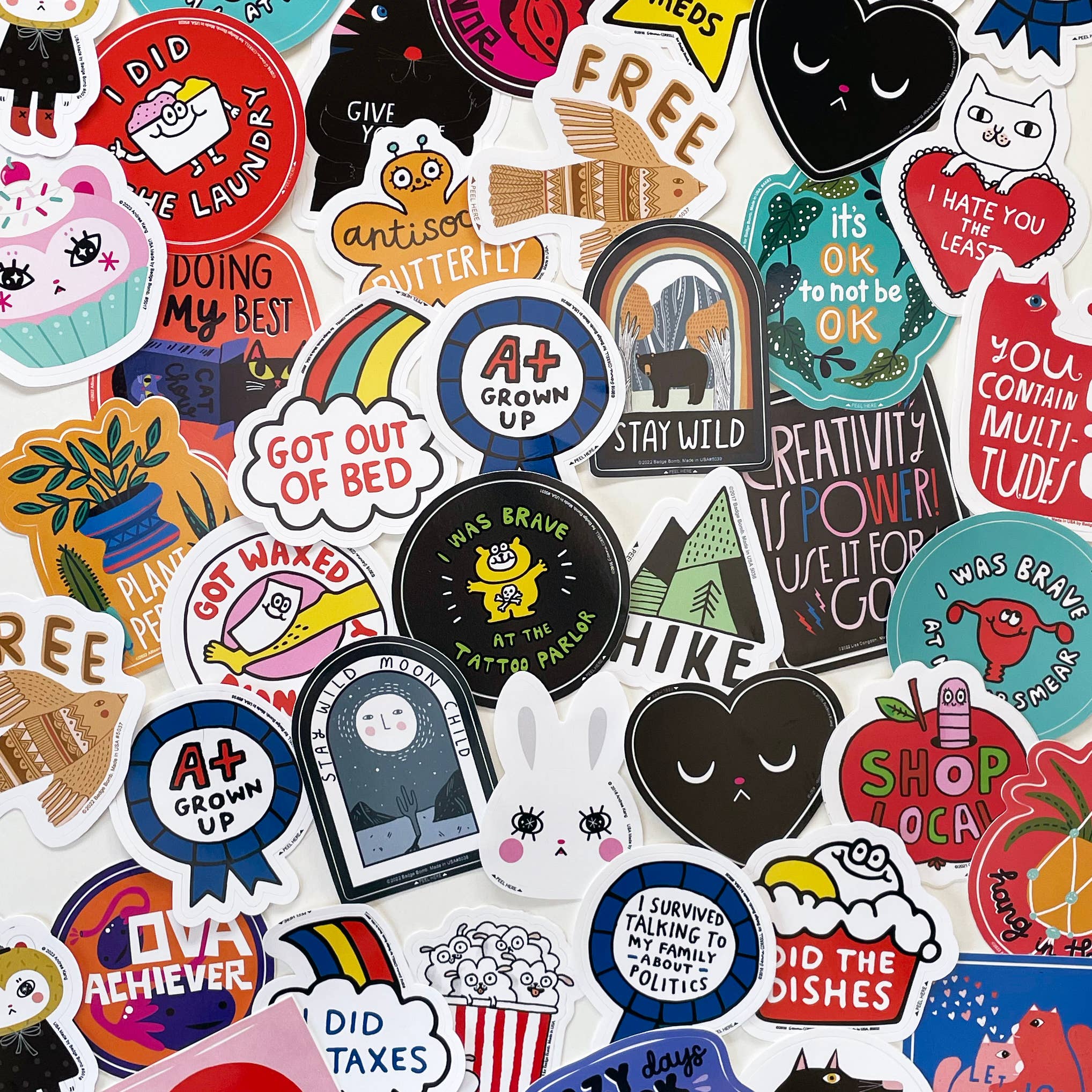 Badge Bomb - Vente Autocollant - Gemma Correll - Autocollant pour chat Go Away3