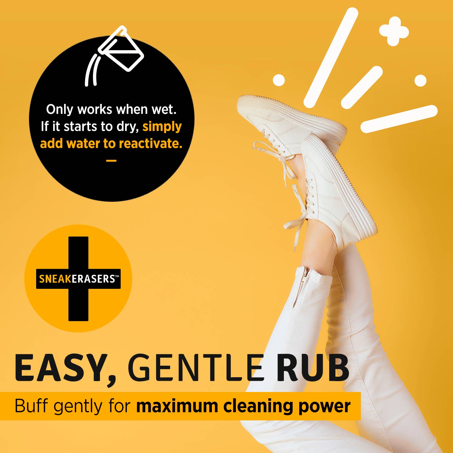 SneakERASERS - Venta al por mayor Betunes de calzado - SneakERASERS Limpiador instantáneo para zapatillas, paquete de 38