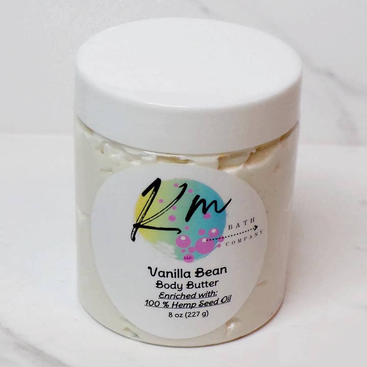 Vanilla Bean Body Butter for wholesale by KM Bath Company LLC
