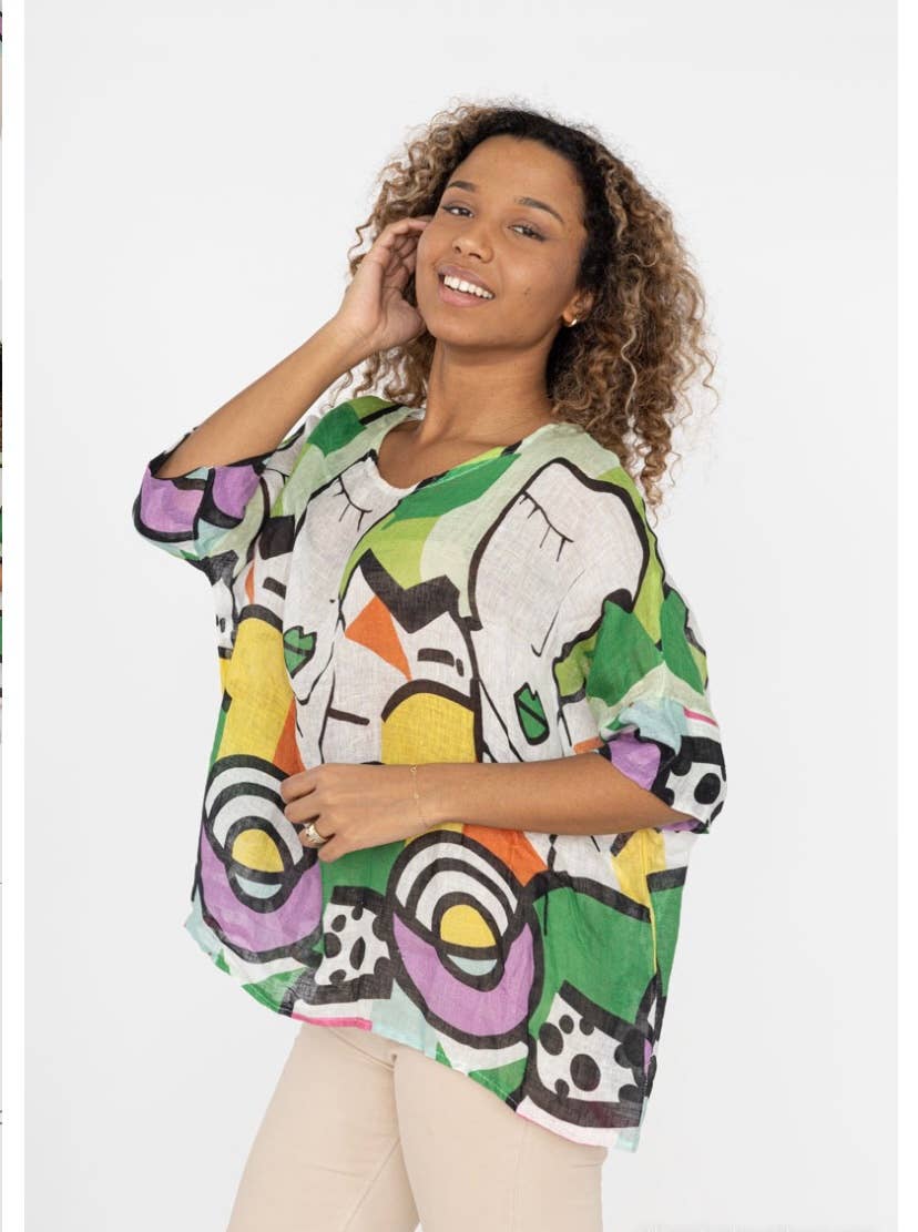 LINEN & COTTON HOUSE - Vente Tunique – femme - TUNIC IN LINEN LALA 59387