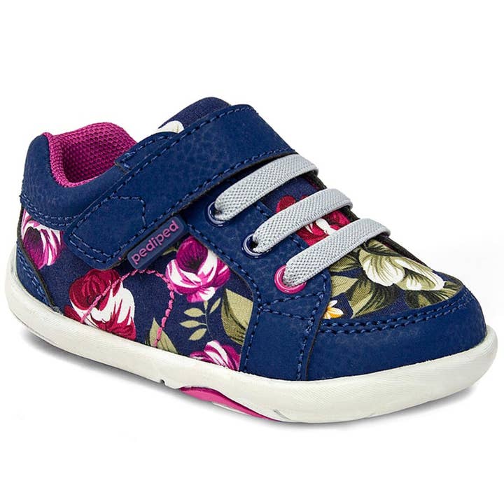 Dani - Grip ‘n’ Go™ | Navy Floral for wholesale by pediped footwear