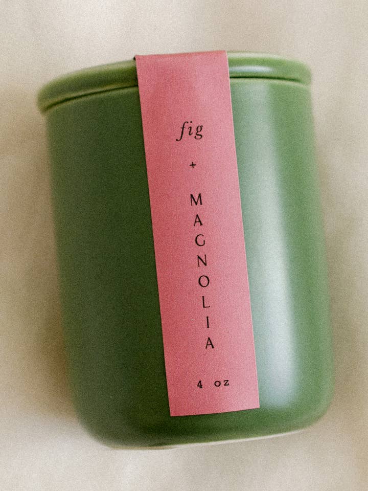 MINI BOTANIST CANDLE in ceramic jar | fig & magnolia for wholesale by LEIF