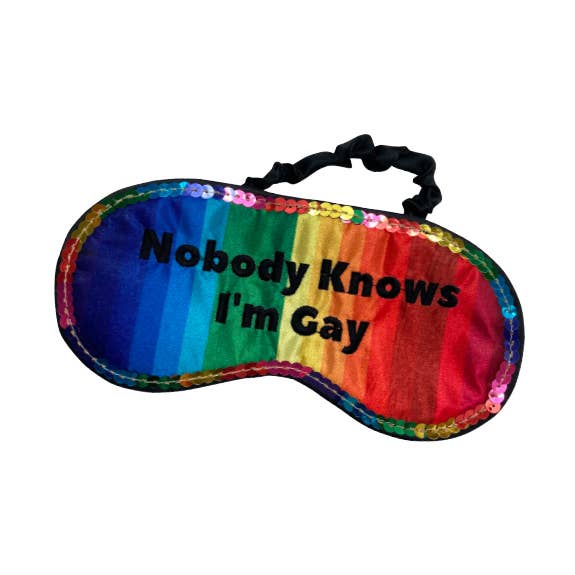 Nobody Knows I'm Gay Sleeping Mask - Pride, LGBTQ+ Christmas - Novelty Gifts for wholesale by The Diabolical Gift People - Novelty Gifts, Christmas Gifts