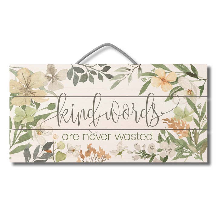 Words Never Wasted Decoratief pallet Houten bord 12" x 6" voor wholesale door CounterArt/Highland Home/Thirstystone/CoasterStone