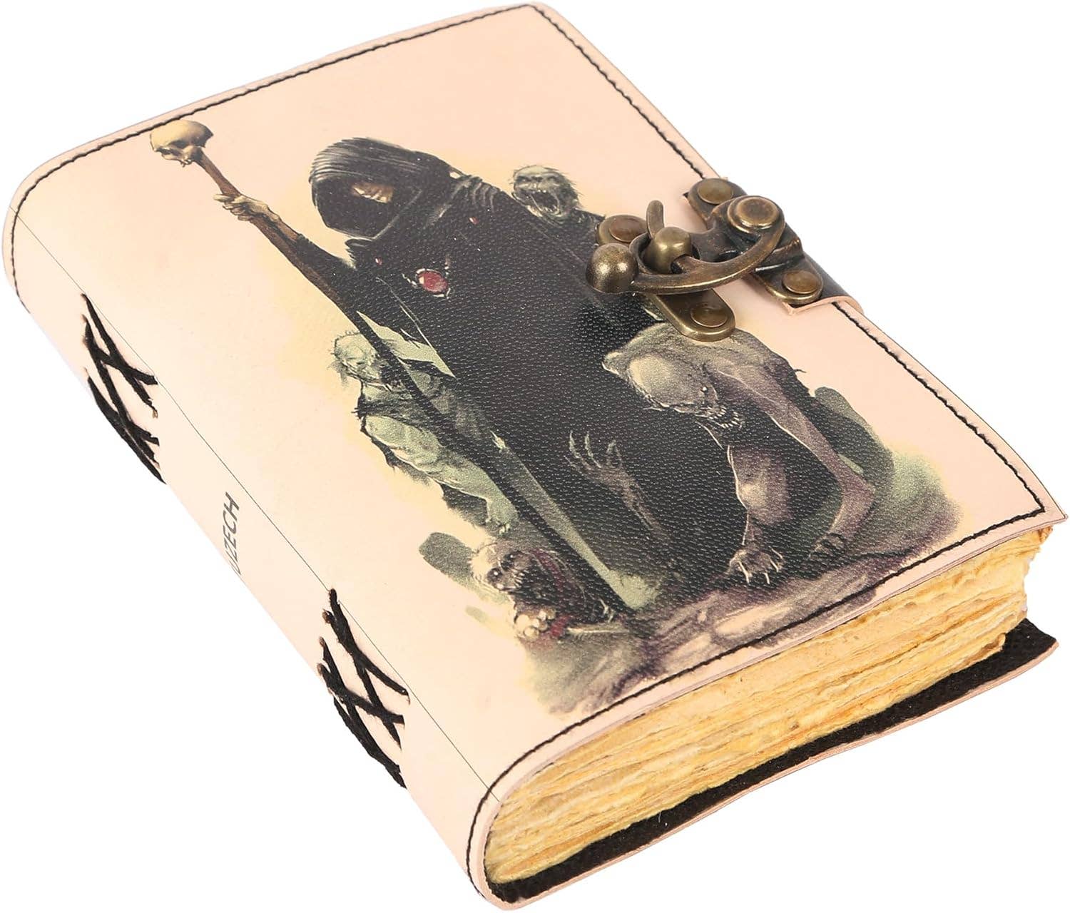 Tuzech Leather – wholesale Journal och dagbok – TUZECH läderklätt anteckningsbok med grimoirestil och ojämna kanter för män och kvinnor13