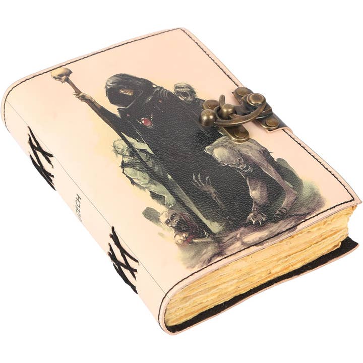 Tuzech Leather – wholesale Journal och dagbok – TUZECH läderklätt anteckningsbok med grimoirestil och ojämna kanter för män och kvinnor13