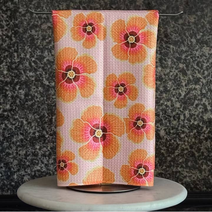 Regnbåge Hibiskus Mikrofiberhandduk | Samarbete x Reiko för wholesale av Phases Hawaii