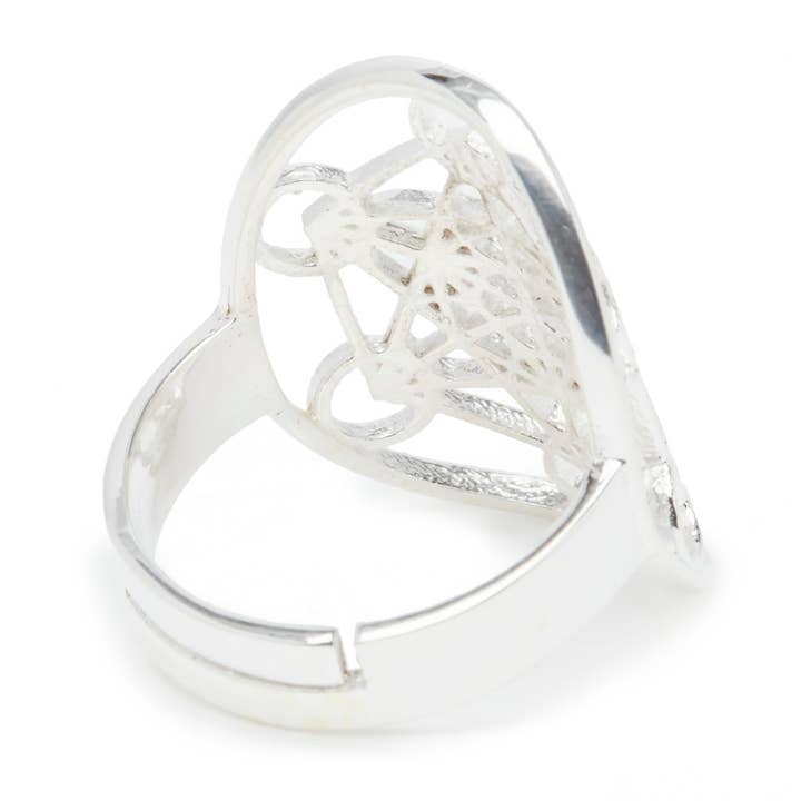 KARMA YOGA SHOP - Wholesale Cocktail/Statement Ring - 925 Silver Metatron Cube Ring9
