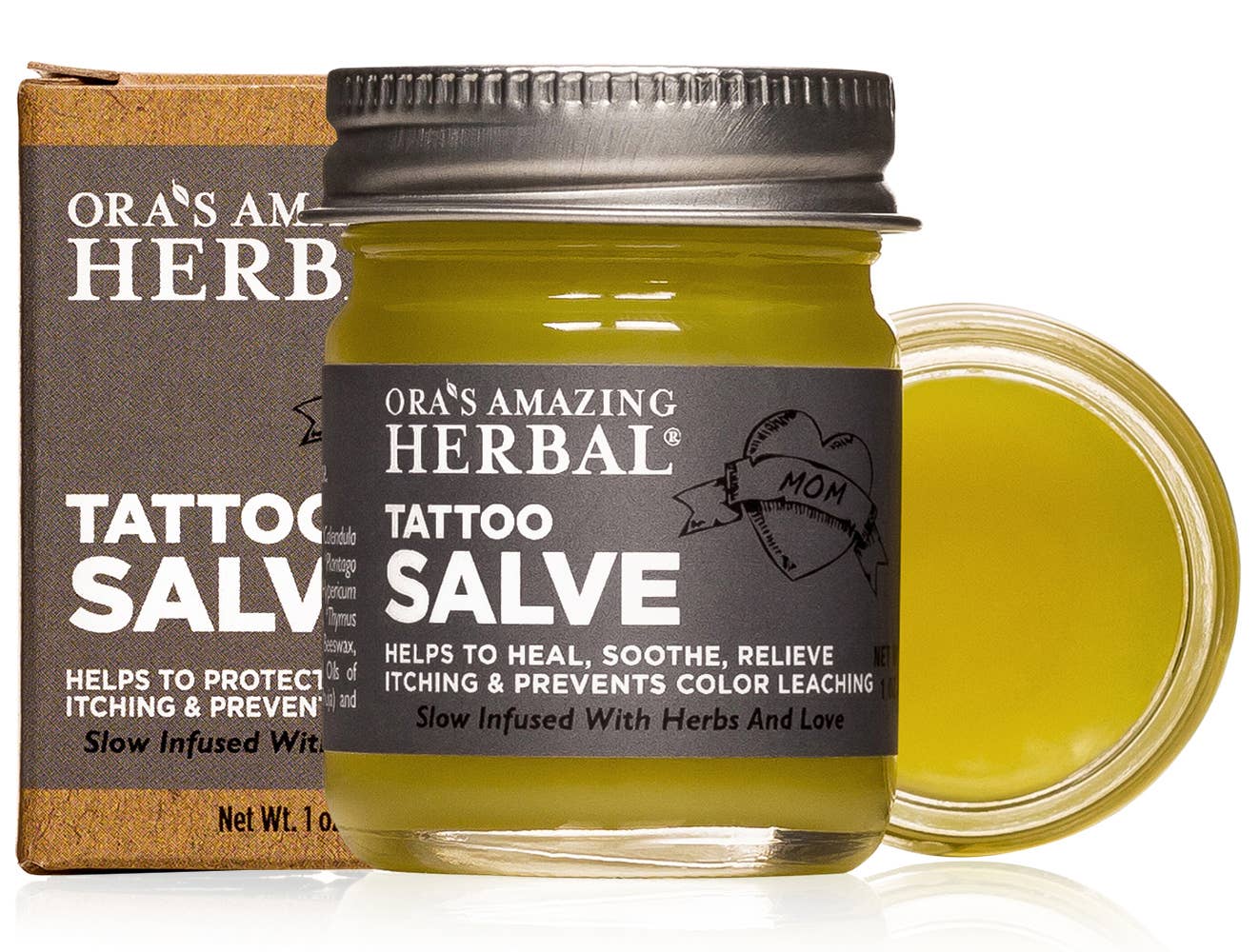 Ora’s Amazing Herbal Natural Skincare – Engroshandel Tatoveringssalve/pleje – Tatoveringssalve, naturlig tatovering efterbehandling, 1 oz rejsestørrelse3