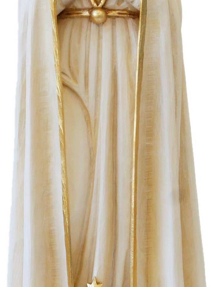 Statue of Our Lady of Fatima in Fiberglass 60 cm - Val Gardena Handcrafted Sculpture for wholesale by Dolfi