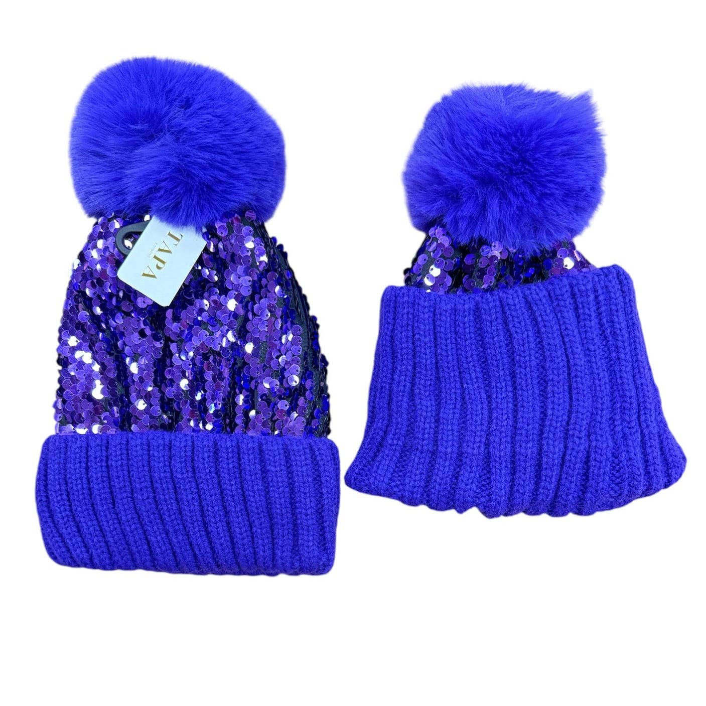 TAPA fashion – wholesale Mössa - Dam – Pom Pom Paljettmössa HA3715-1 (3ST)27