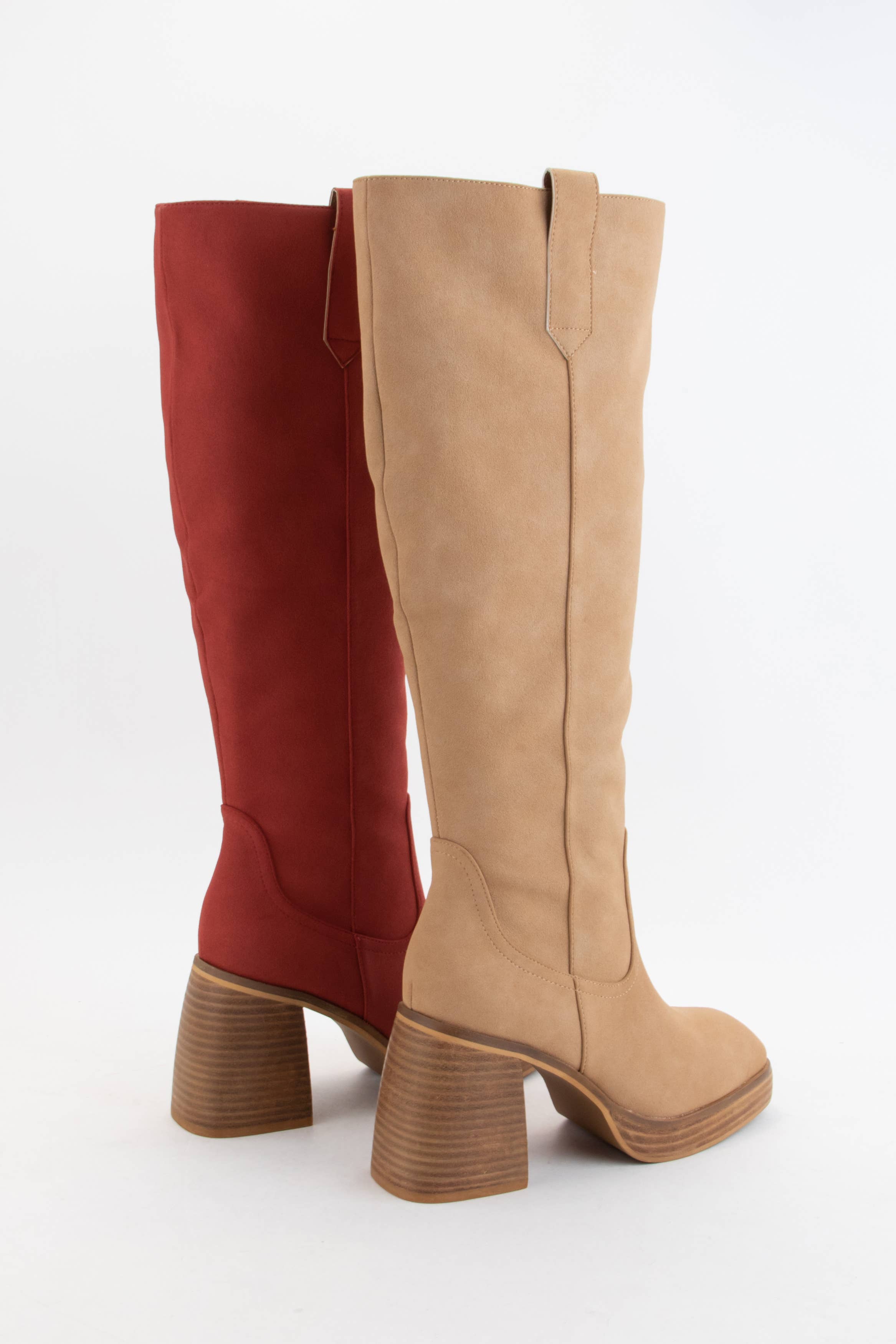 CCOCCI - Wholesale Boots - Women's - ALYSSA CHUNKY PLATFORM HEEL SLIM FIT TALL BOOTS4