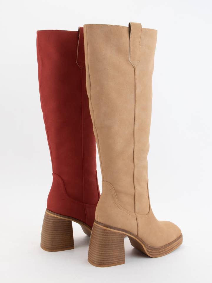 CCOCCI - Wholesale Boots - Women's - ALYSSA CHUNKY PLATFORM HEEL SLIM FIT TALL BOOTS4