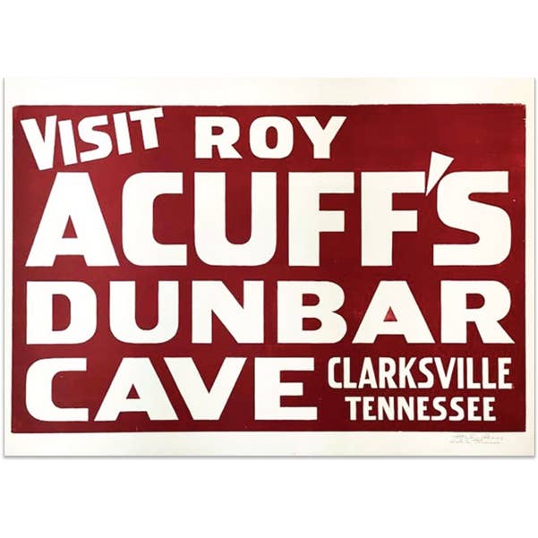 Roy Acuff Dunbar Cave Druck für den Großhandel von Hatch Show Print