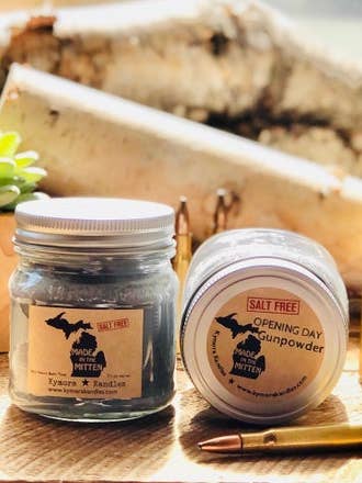 Mini Mason Jar Candle - Opening Day Gunpowder for wholesale by Kymora Kandles