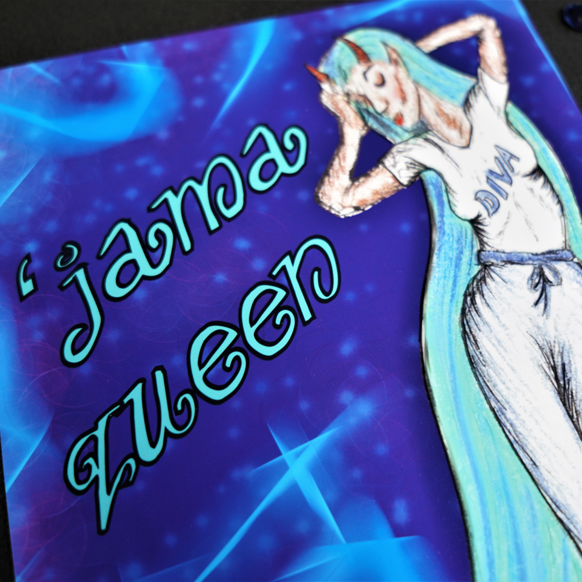 Hannah Kate Makes - Wholesale Art Print - The 'Jama Queen Art Print - Pyjama Princess - A5 Unframed2