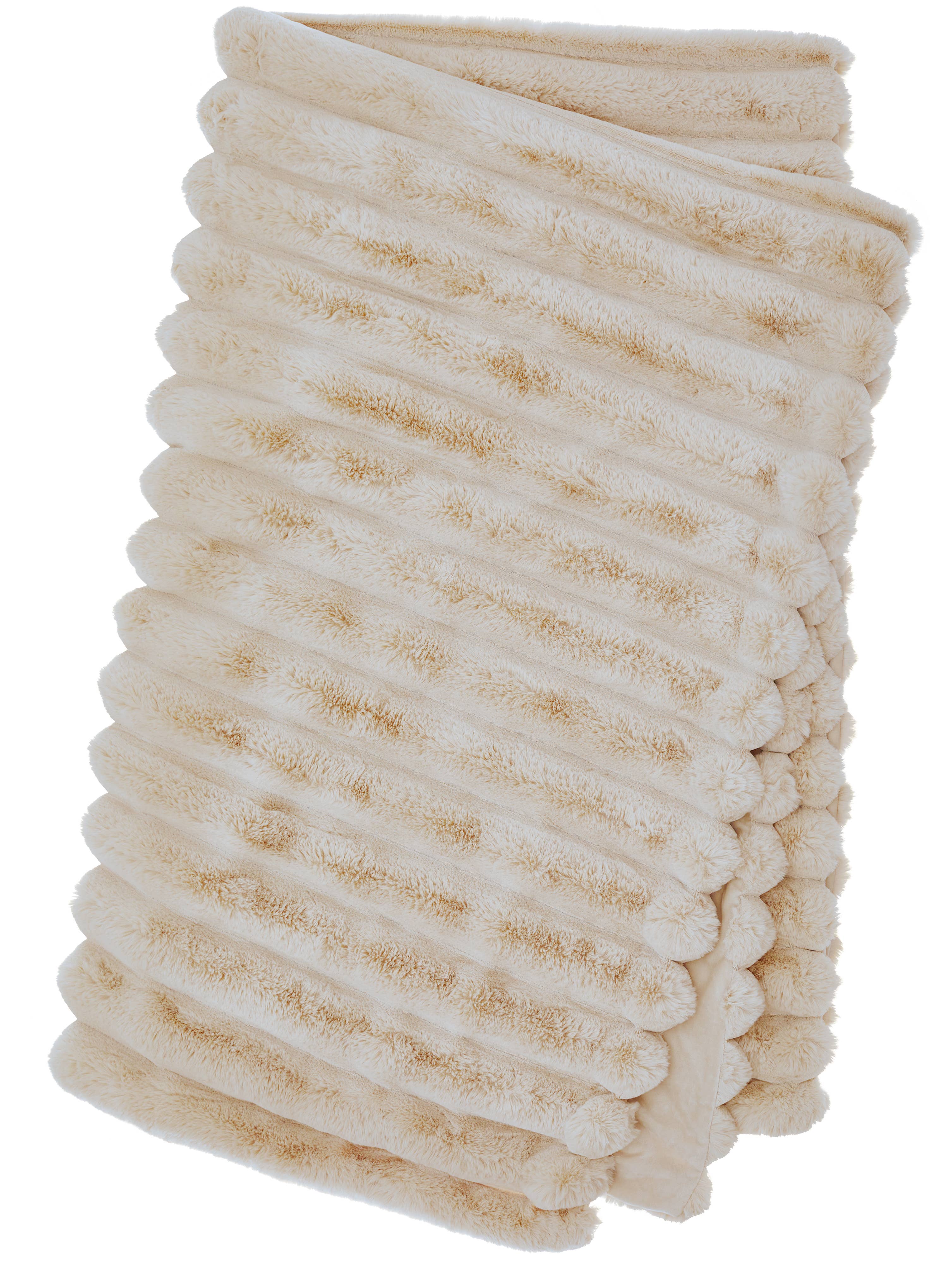 Skinnwille Home – wholesale Throw blanket – Liny blanket L_Beige2