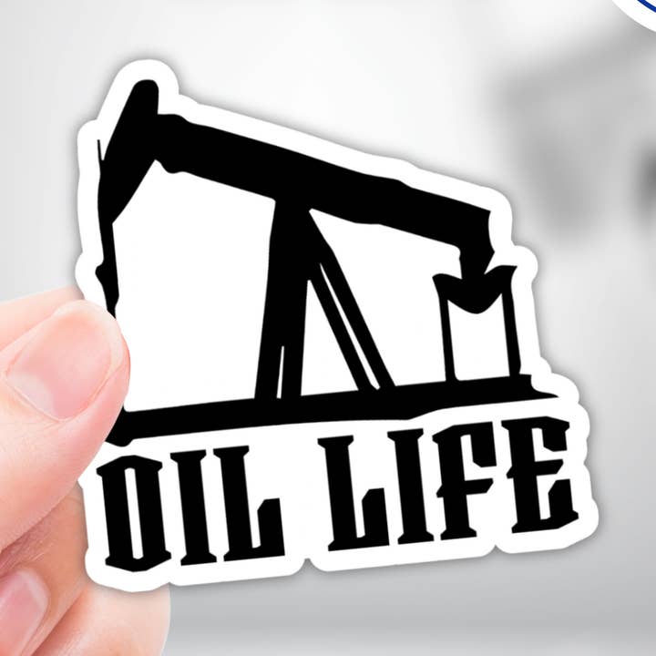 Olie Leven Blauwe Boorden Vinyl Sticker voor wholesale door Coyote Color