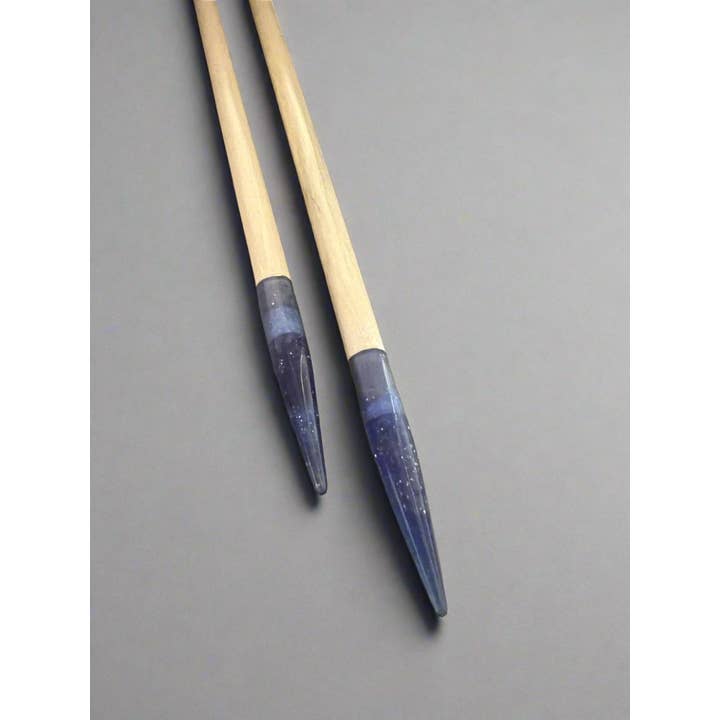 Darn Good Yarn - Wholesale Knitting/Crochet Supplies - Purple Glitter Resin & Maple Knitting Needles