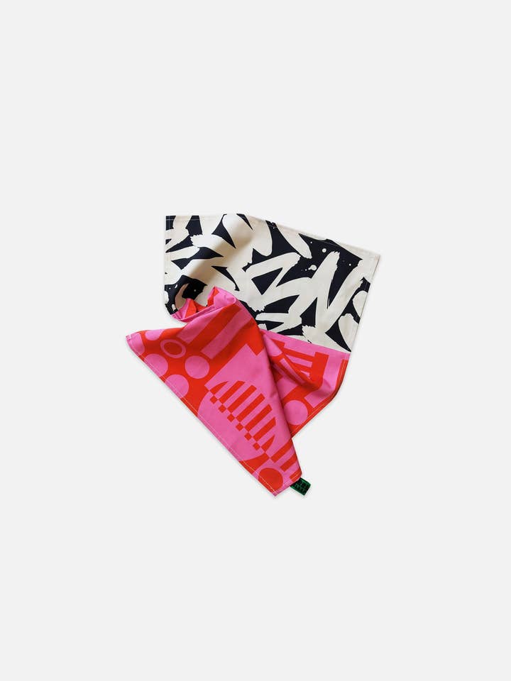 Organic Cotton Tea Towel in Hot Pink for wholesale by Irregular Sleep Pattern