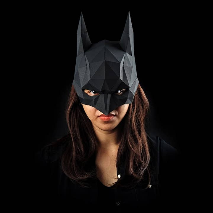 PAPERCRAFT WORLD - Wholesale Doe-het-zelf-knutselset - 3D PaperCraft Batman Origami-masker1