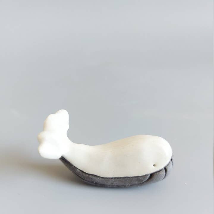 Muddy Ceramic Limited – Escova de tinta/cera por atacado – Porta-pincéis design de baleias, porta pincel cerâmico, pouso pincel, suporte de pincel branco, presente para artistas2