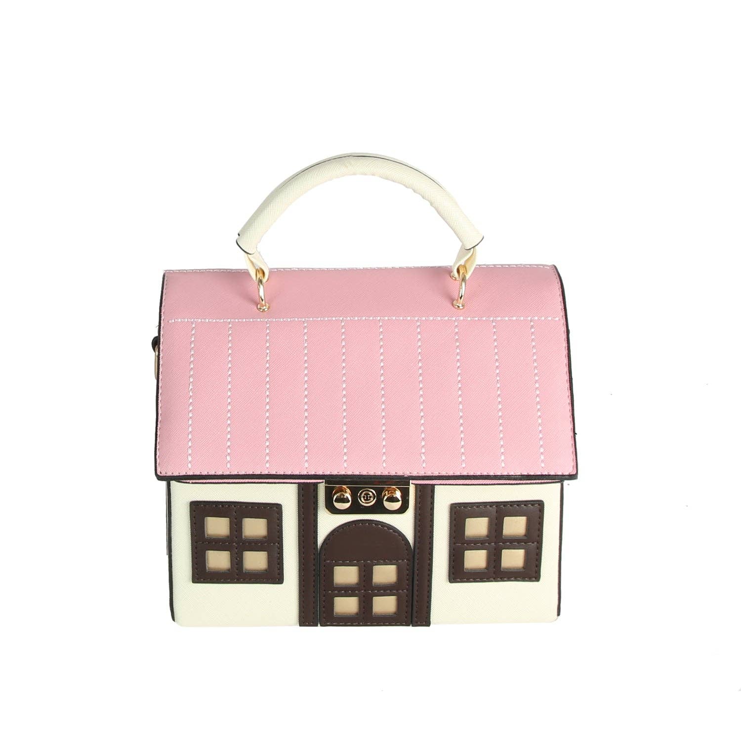 Handbag Factory Corp – wholesale Crossbody bag – Women's – Pink Cottage House Crossbody Bag1