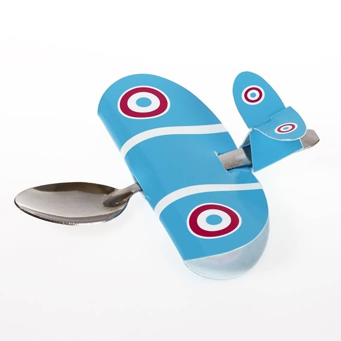 STILIC FORCE - La boutique du futur - Wholesale Flatware Set - Kids & Baby - Babyplane Blue - Airplane shaped baby spoon1