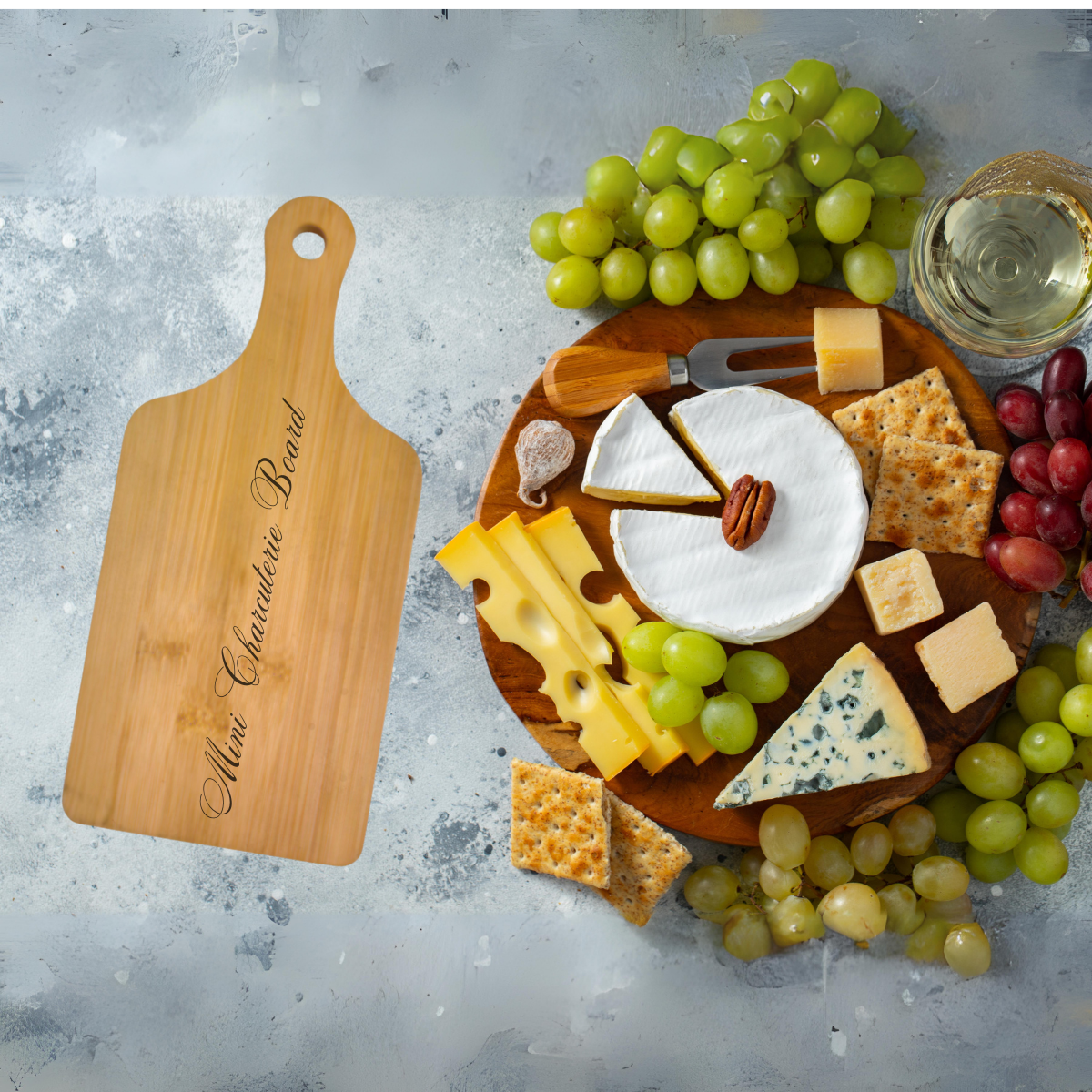 INVISION - Wholesale Serving Tray - 10pc 11" Bamboo Cheese Boards – Bulk Plain Serving Trays9