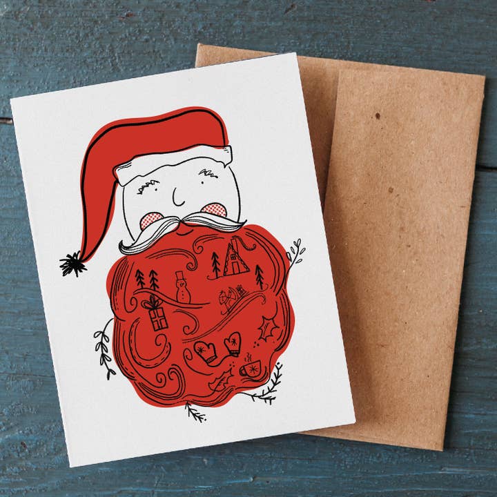 Santa Holiday Notecards for wholesale by The inkSpott