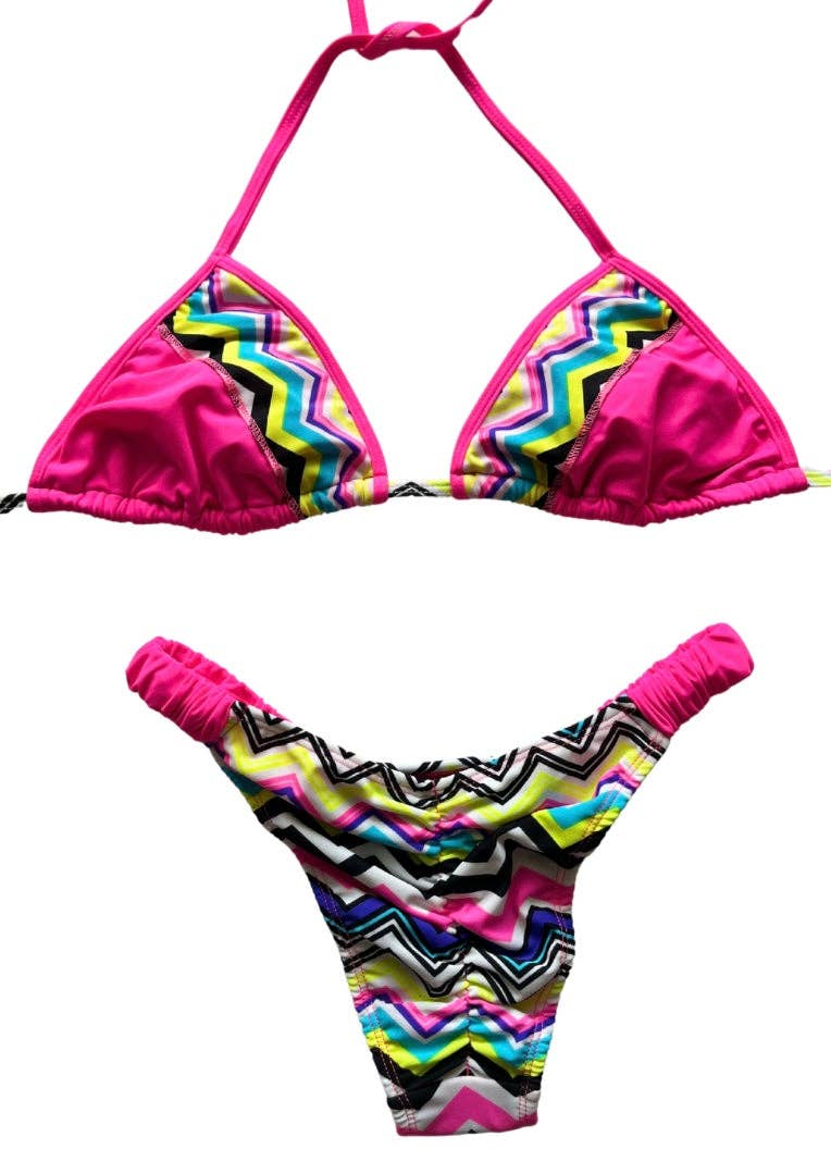 Benatti Beachwear - Wholesale Two Piece Swimsuit - Women's - Colorful Chevron Bikini Set - SALE3