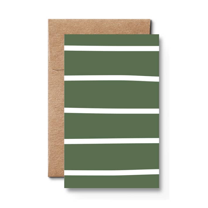 Étiquette cadeau Stripetown Green pour la vente par Karte Design Berlin