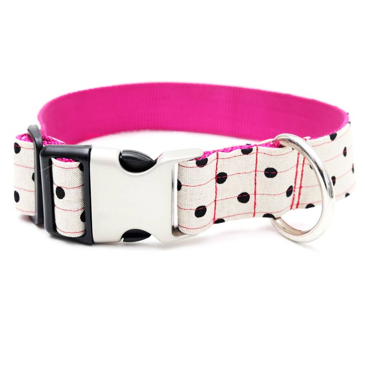 Mimi Green - Vente Collier – chien - Collier pour chien en toile Dottie — 1,5″ de large pour grands chiens+chiens