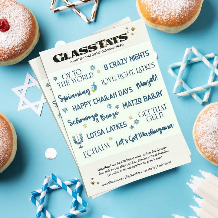 Hanukkah drikke markører for engroshandel hos GlassTats