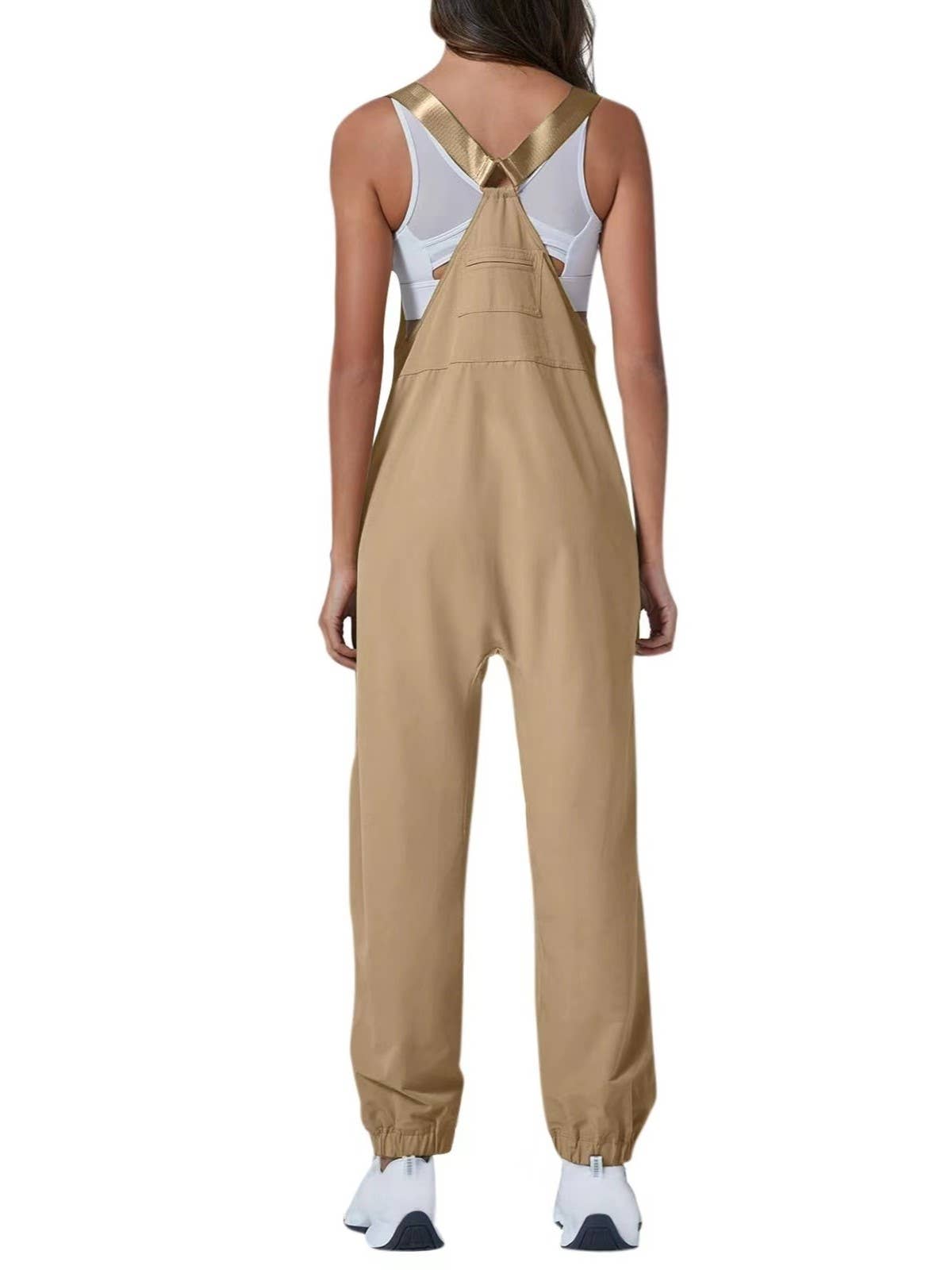 HIDDENBRAND - Wholesale Jumpsuit - Women's - Cargo Bib Chic Casual Legging Jumpsuit9