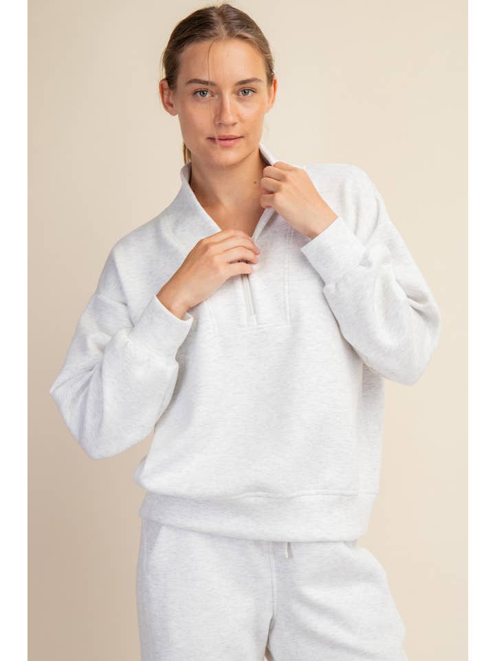 Rae Mode - Wholesale Jacket - Women's - MODAL SCUBA LUXE HALF ZIP JACKET36