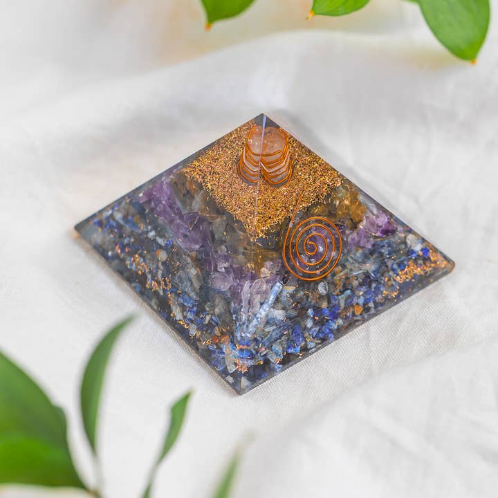 Azenway - Wholesale Spiritual Stone/Crystal - Spirituality XL 85MM Orgone Energy Generator Pyramid